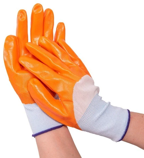 Cotton work gloves, JOBI, orange